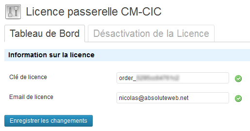 Clé de licence ABSOLUTE Web