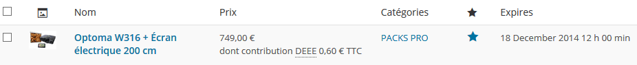 Date d'expiration d'un contenu